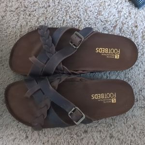Footbeds Leather Harrington Sandals, Sz 9